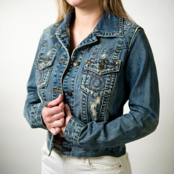 Archangel Jackets & Blazers - Vintage Y2K Archangel Denim Jean Jacket - M